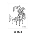 Temporary tattoo sticker featuring floral crescent moon line art design for body art main. - Moon Floral Style (W-93)
