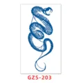 Pegatina de tatuaje semipermanente de jugo de hierbas diseño de serpiente fresca impermeable - GZS-203