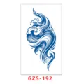Pegatina de tatuaje temporal de zumo de hierbas impermeable diseño de onda azul - GZS-192 / 70*120mm