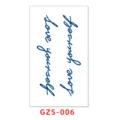 Herbal juice temporary tattoo sticker with love yourself cursive letter design for daily wear. - GZS-06