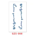 Herbal juice tattoo sticker floral English letter temporary waterproof body art variant design - GZS-08