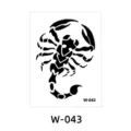 Adhesivo de tatuaje temporal de escorpión impermeable para hombres y mujeres brazo cintura. - W-43 / 6*8cm