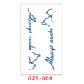 Herbal juice temporary tattoo sticker featuring cute cat line art and English text design. - GZS-09