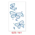 Blue line butterfly herbal tattoo sticker, semi-permanent waterproof skin art design. - GZS-161 / 70*120mm