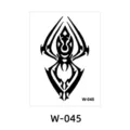 Adesivo per tatuaggio temporaneo impermeabile per uomini e donne, ragno tribale nero. - W-45 / 6*8cm