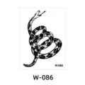 black snake temporary tattoo sticker waterproof body art realistic design w-086 - Snake Shape Style (W-86)