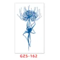 Semi-permanent blue spider lily spider herbal tattoo sticker waterproof long lasting body art - GZS-162 / 70*120mm
