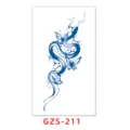 Pegatina de tatuaje de jugo de hierbas semipermanente con diseño de serpiente y mariposa. - GZS-211
