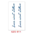 Herbal juice temporary tattoo sticker with stylish letter design for wrist and ankle decoration. - GZS-011