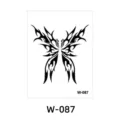 Tribal butterfly temporary tattoo sticker, black waterproof body art decal design W-087 - Tribal Butterfly Style (W-87)