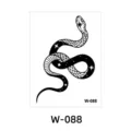 Black snake temporary tattoo sticker celestial moon stars waterproof body art transfer 1pc - Snake and Stars Style (W-88)