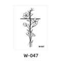 Adesivo per tatuaggio temporaneo con croce floreale impermeabile modello W-047 stile minimalista. - W-47 / 6*8cm