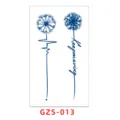 Semi-permanent herbal juice tattoo sticker with dandelion and keep moving text for wrist. - GZS-013