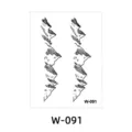 Herbal temporary tattoo sticker waterproof mountain line design body art variant model W-091. - Mountain Line Style (W-91)