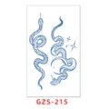 Adhesivo de tatuaje temporal de hierbas con diseño de serpiente y luna, impermeable. - GZS-215