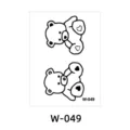 Adesivo per tatuaggio temporaneo impermeabile con simpatico design di orso dei cartoni. - W-49 / 6*8cm