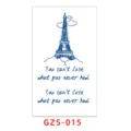 Eiffel Tower temporary tattoo sticker blue English quote herbal body art sticker SKU variant - GZS-015