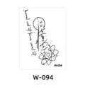 Waterproof temporary tattoo sticker featuring science formulas and atomic art, W-094 - Scientific Formula Style (W-94)