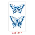 Azul Mariposas Cráneo Llama Tatuaje Temporal Adhesivo Impermeable Diseño Modelo - GZS-217