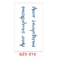 Semi-permanent herbal temporary tattoo sticker featuring minimalist letter design for wrist. - GZS-016