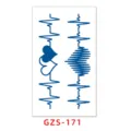 Herbal juice temporary tattoo sticker waterproof heartbeat heart line body art design sticker - GZS-171 / 70*120mm