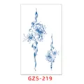 Adhesivo de tatuaje temporal de jugo vegetal, serpiente y flor impermeables y duraderos. - GZS-219