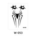 Adesivo per tatuaggio temporaneo impermeabile con maschera e simbolo di ragno W-053 - W-53 / 6*8cm