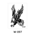 Waterproof temporary tattoo sticker featuring a fierce eagle design, black ink body art style. - Eagle Shape Style (W-97)
