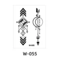 Adesivo per tatuaggio temporaneo luna geometrica freccia impermeabile foglio d'arte - W-55 / 6*8cm