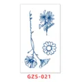 Herbaceous juice tattoo sticker minimalist floral English letter design waterproof temporary tattoo. - GZS-021