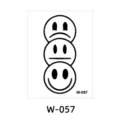 Adesivo per tatuaggio temporaneo impermeabile con un design a tripla faccia sorridente per corpo. - W-57 / 6*8cm