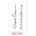 Semi-permanent herbal juice tattoo sticker with English quote design, waterproof and clear. - GZS-023