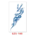 Herbal juice temporary tattoo sticker, swallow and wave line design, waterproof and realistic. - GZS-180 / 70*120mm