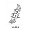 Temporary tattoo sticker wing design black waterproof body art variant W-105 style - Wings English Style (W-105)