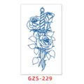 Jugo De Hierbas Tatuaje Temporal Adhesivo Variante Diseño Daga Rosa Azul Cuerpo Arte - GZS-229