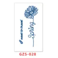 Herbaceous temporary tattoo sticker featuring daisy flower and English text for wrist and ankle. - GZS-028