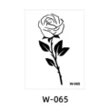 Adesivo per tatuaggio rosa nera impermeabile arte del corpo temporanea design floreale. - W-65 / 6*8cm