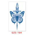 Herbal juice temporary tattoo sticker, realistic waterproof dagger butterfly design for body art. - GZS-184 / 70*120mm