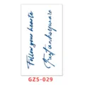 Herbal semi-permanent tattoo sticker featuring elegant English letter script design for wrist. - GZS-029
