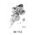 Waterproof temporary tattoo sticker featuring creative fish and floral design for body art. - Goldfish Floral Style (W-112)
