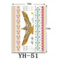Adesivo per tatuaggio temporaneo metallico foglia d'oro arte corporea stile egiziano - YH-51