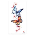 Waterproof temporary butterfly tattoo sticker for arm, leg, chest, and body art decoration. - XQB-1247 / 11.4x21cm