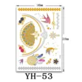 Foglio di tatuaggio temporaneo metallico impermeabile oro e argento adesivo per feste ed eventi - YH-53