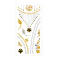 Metallic temporary tattoo sticker gold silver chain star waterproof body art skin decor. - Pattern M-T15