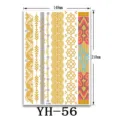 Foglio di tatuaggio temporaneo metallico impermeabile oro argento adesivo 148x210 - YH-56