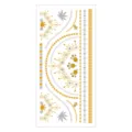 Metallic temporary tattoo sheet gold silver boho body art waterproof flash jewelry sticker design - Pattern M-T18
