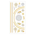 Metallic temporary tattoo sheet gold silver waterproof body art sticker fake jewelry design - Pattern M-T19