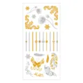Gold silver metallic temporary tattoo sticker sheet waterproof body art fashion design - Pattern M-T21