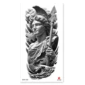 Waterproof temporary arm tattoo sticker featuring a classic Greek warrior statue design. - XQB-1260 / 11.4x21cm