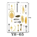 Foglio adesivo tatuaggio temporaneo metallico oro argento impermeabile corpo 148x210mm - YH-65